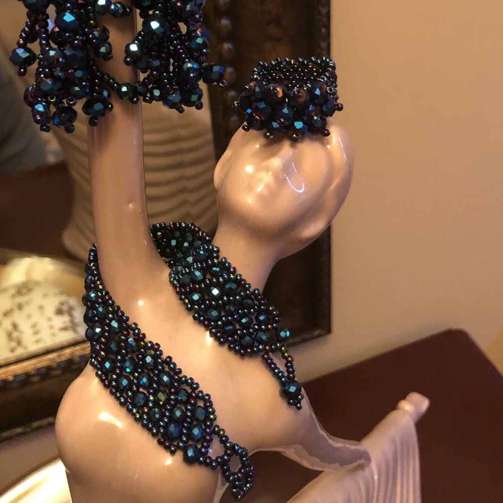 Set of ring / earrings and bracelet hand made
